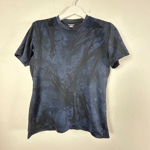 Uniqlo x Meguru Yamaguchi Mens DRY-EX Crew Neck Short-Sleeve T-Shirt Medium Blue - Picture 1 of 8